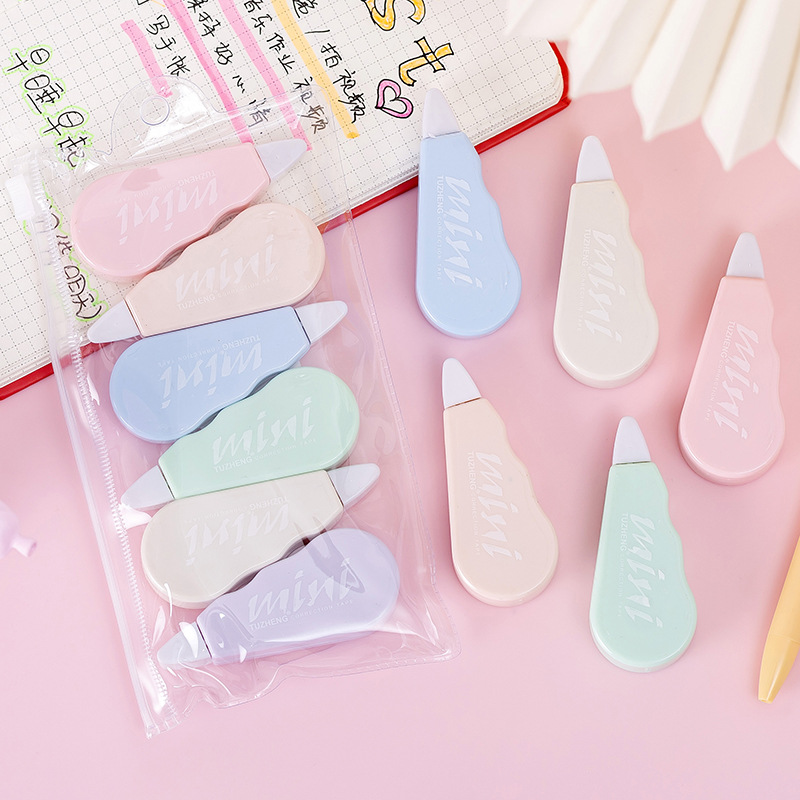 Correction Tape Roller - 6 Buah/Set Pita Koreksi Warna Macaron
