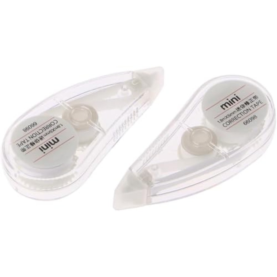 Correction Tape Roller - 2 Buah Pita Koreksi Putih Lucu,