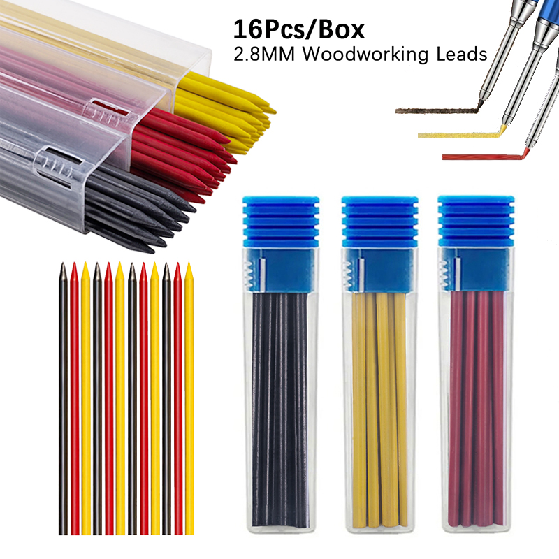 Mechanical Pencil Lead - 16 Buah/Kotak 2.8Mm 2B Pensil Tukang