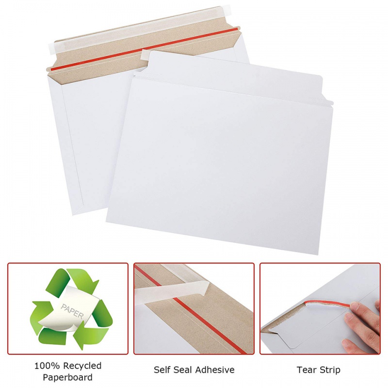 Letter Envelope Kraft - 25Pcs Amplop Kaku Putih untuk Pengiriman,