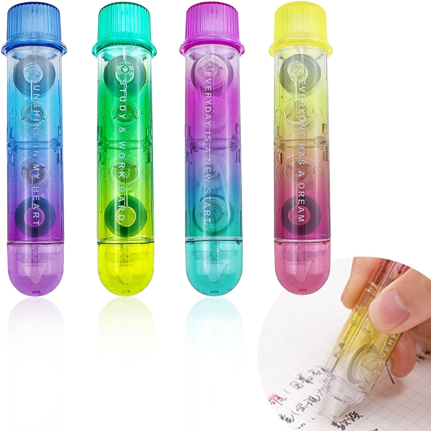 Correction Tape Roller - 4 Pak 2 Dalam 1 Pita