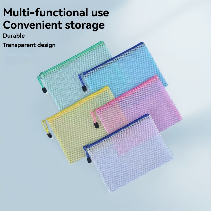 Portfolio Folder Zip - 5 Buah Folder Penyimpanan Alat Tulis