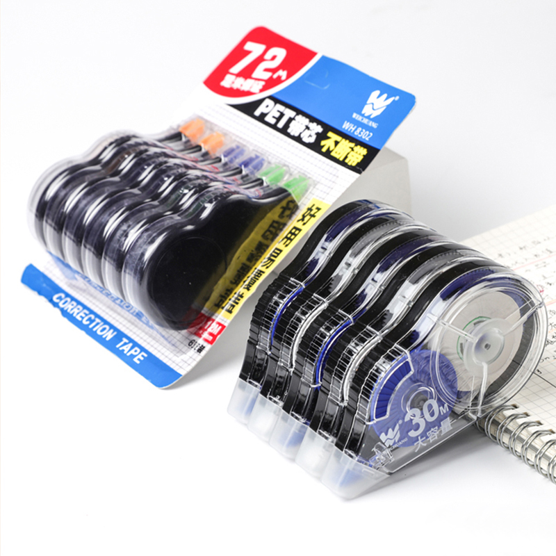 Correction Tape Roller - 6 buah/Set pita koreksi sekolah rol