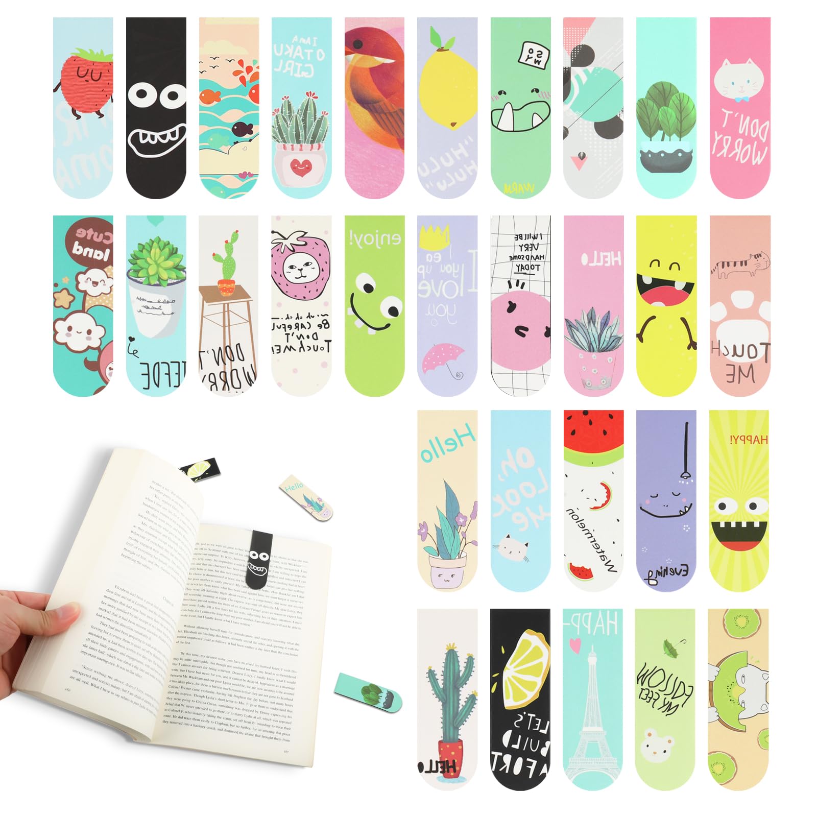 Bookmark Magnetic Clip - 18 Buah/30 Buah Pembatas Buku Magnetik
