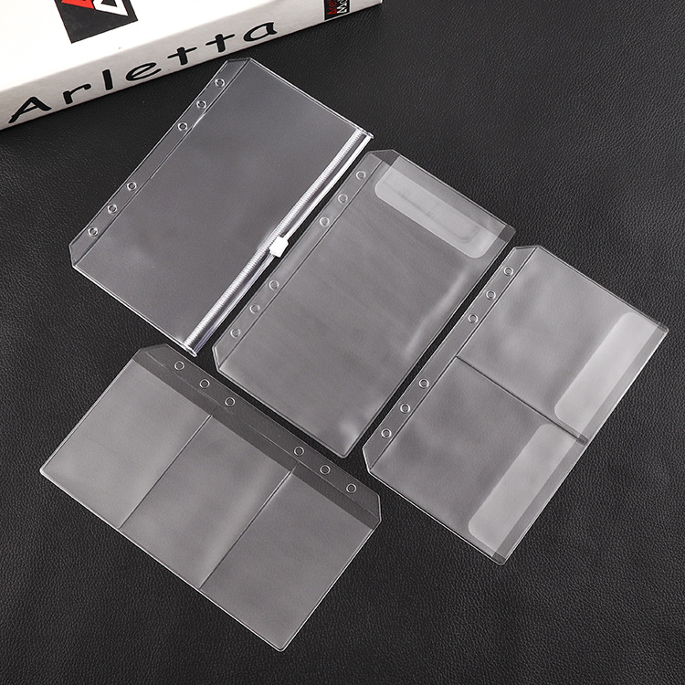 Portfolio Folder Zip - A6 kantong pengikat 6 lubang amplop