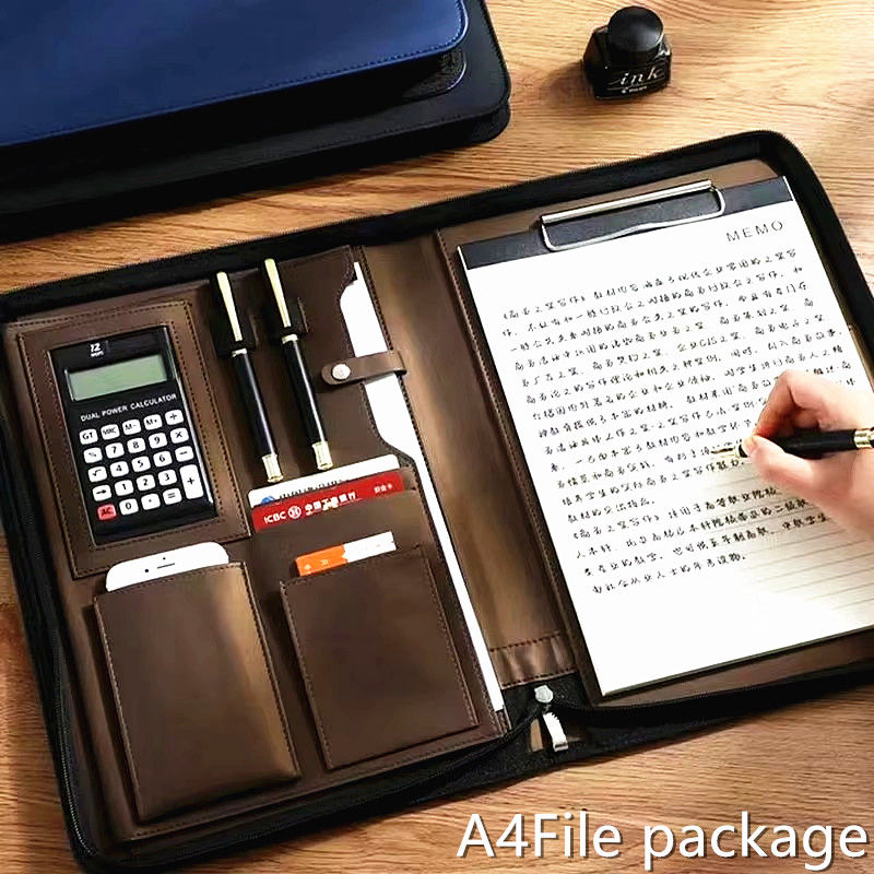 Portfolio Folder Zip - Casing Dokumen A4 Portafolio Kulit PU