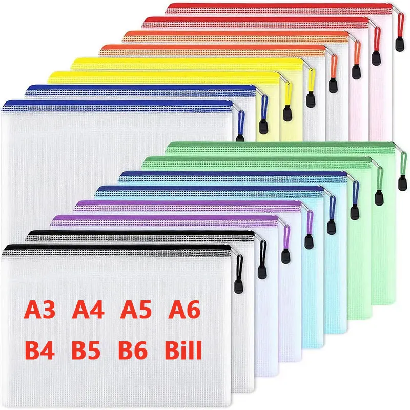 A3/A4/A5/A6 tas dokumen kanton - Portfolio Folder Zip ulasan dan harga