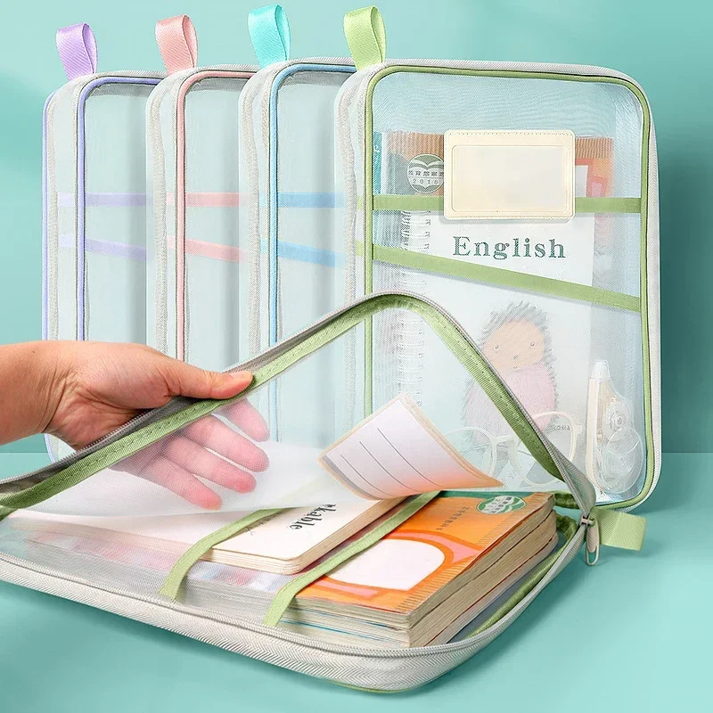 Tas Dokumen Jaring Transparan  - Portfolio Folder Zip ulasan dan harga