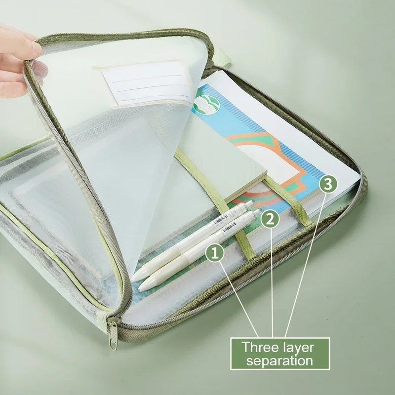 Tas Dokumen Jaring Transparan  - Portfolio Folder Zip ulasan dan harga