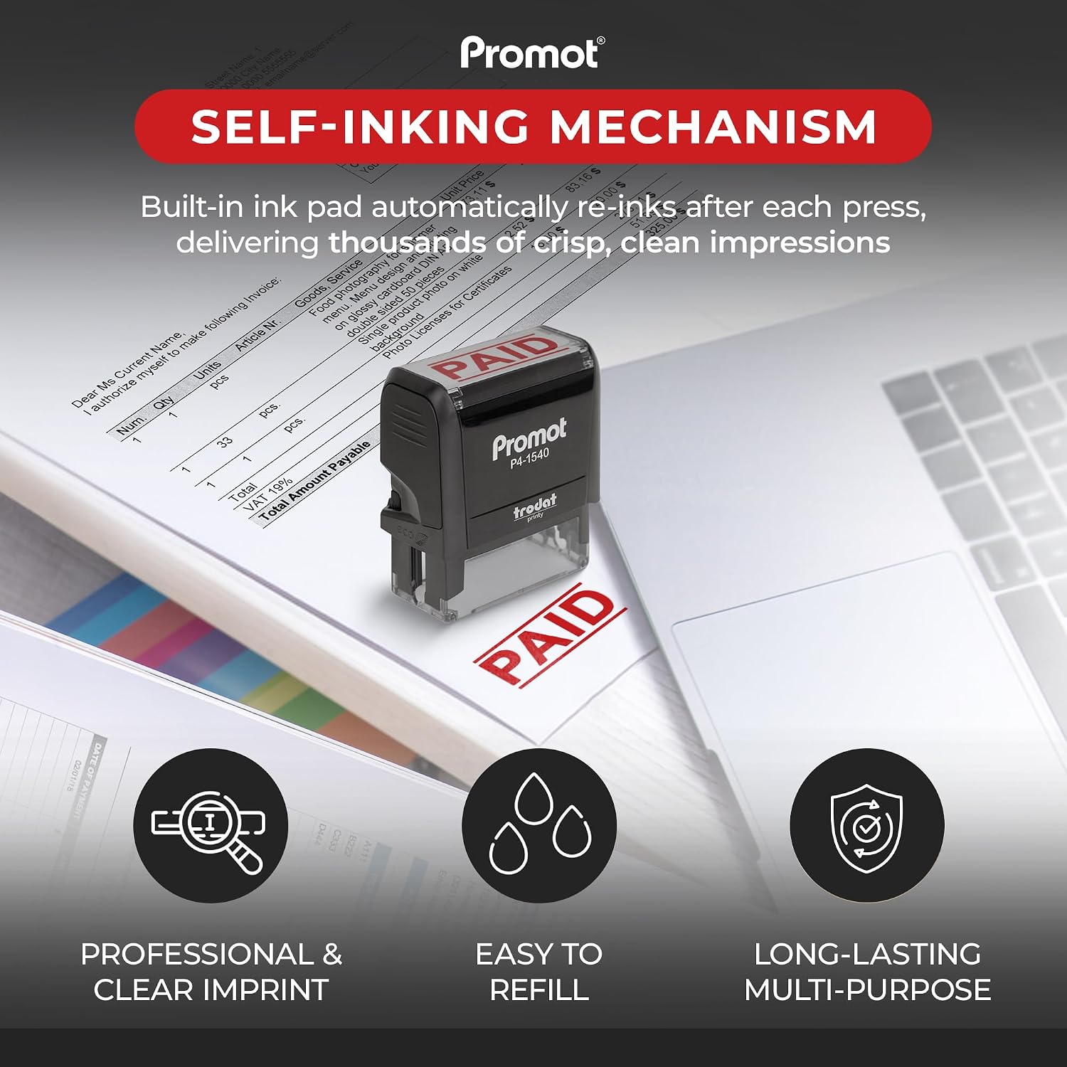 Stempel Kantor Isi Ulang Tinta - Self Inking Stamp ulasan dan harga