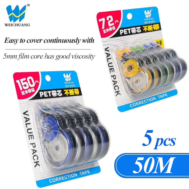 6 buah/Set pita koreksi sekola - Correction Tape Roller ulasan dan harga