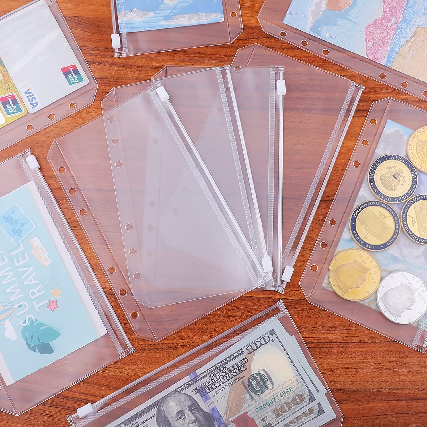A5 A6 A7 Tas Daun Longgar Rits - Portfolio Folder Zip ulasan dan harga