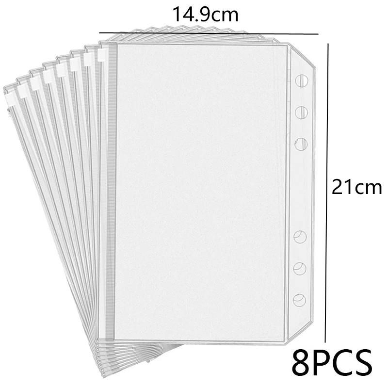 8PCS Kantong Binder PVC Baru u - Portfolio Folder Zip ulasan dan harga