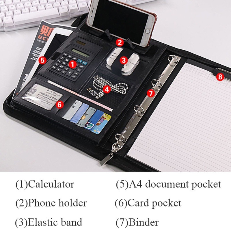 1 Buah Tas Folder File Ritslet - Portfolio Folder Zip ulasan dan harga